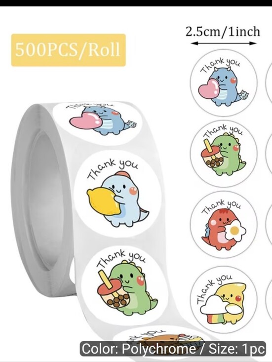 Other - Dinosaur Thank You Stickers 500 Piece Set